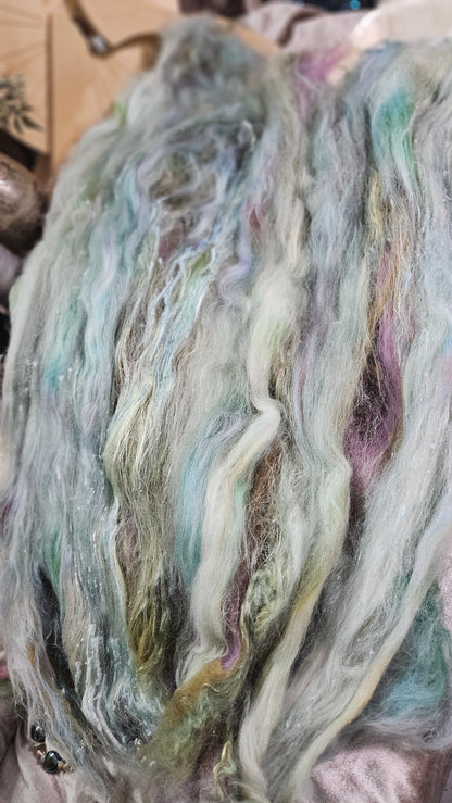Shaniko Wool Silk Flax Neauveau Art Batt 908 - 3.8 oz