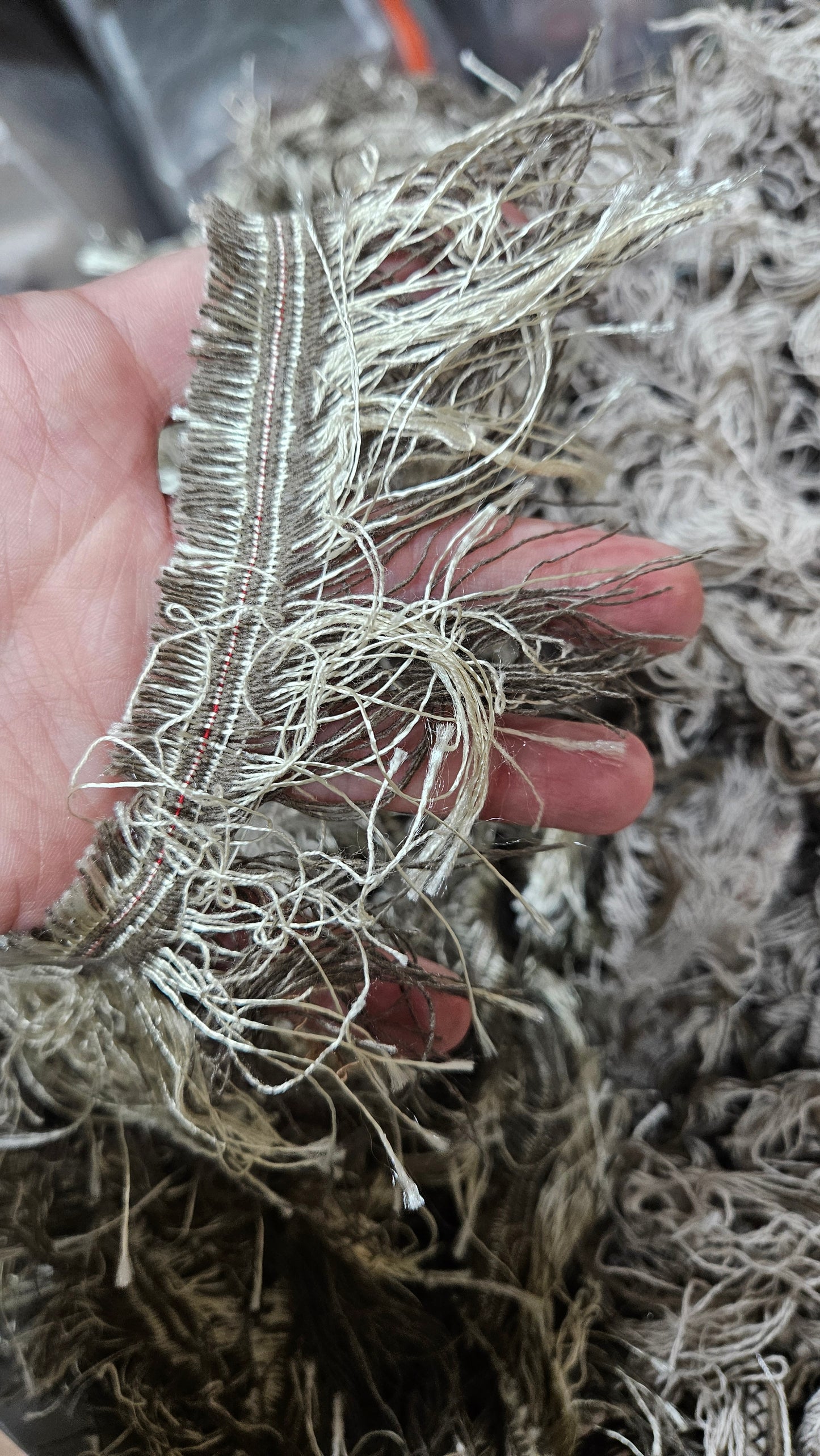 FANCY NEUTRALS - bulk textile selvedge for rug weaving and art yarn - 5 POUNDS