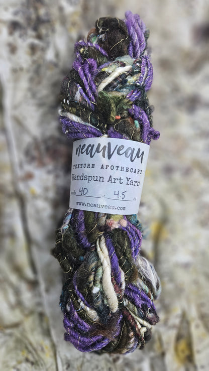 Handspun Bulky Art Yarn - Enchanted Forest Collection 11