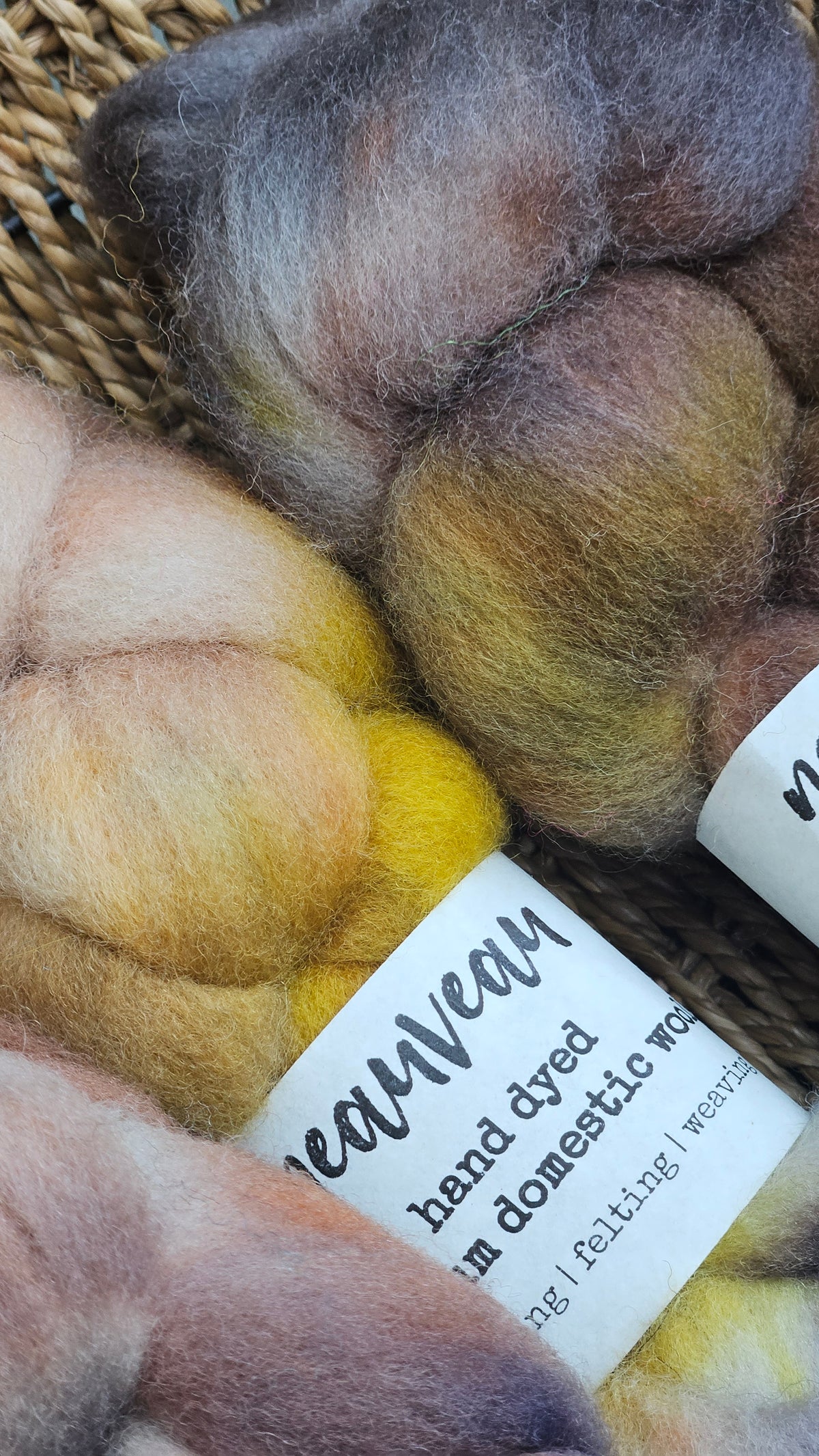 Grackle - hand dyed domestic wool roving for felting and blending - 2 ounces | 57 grams