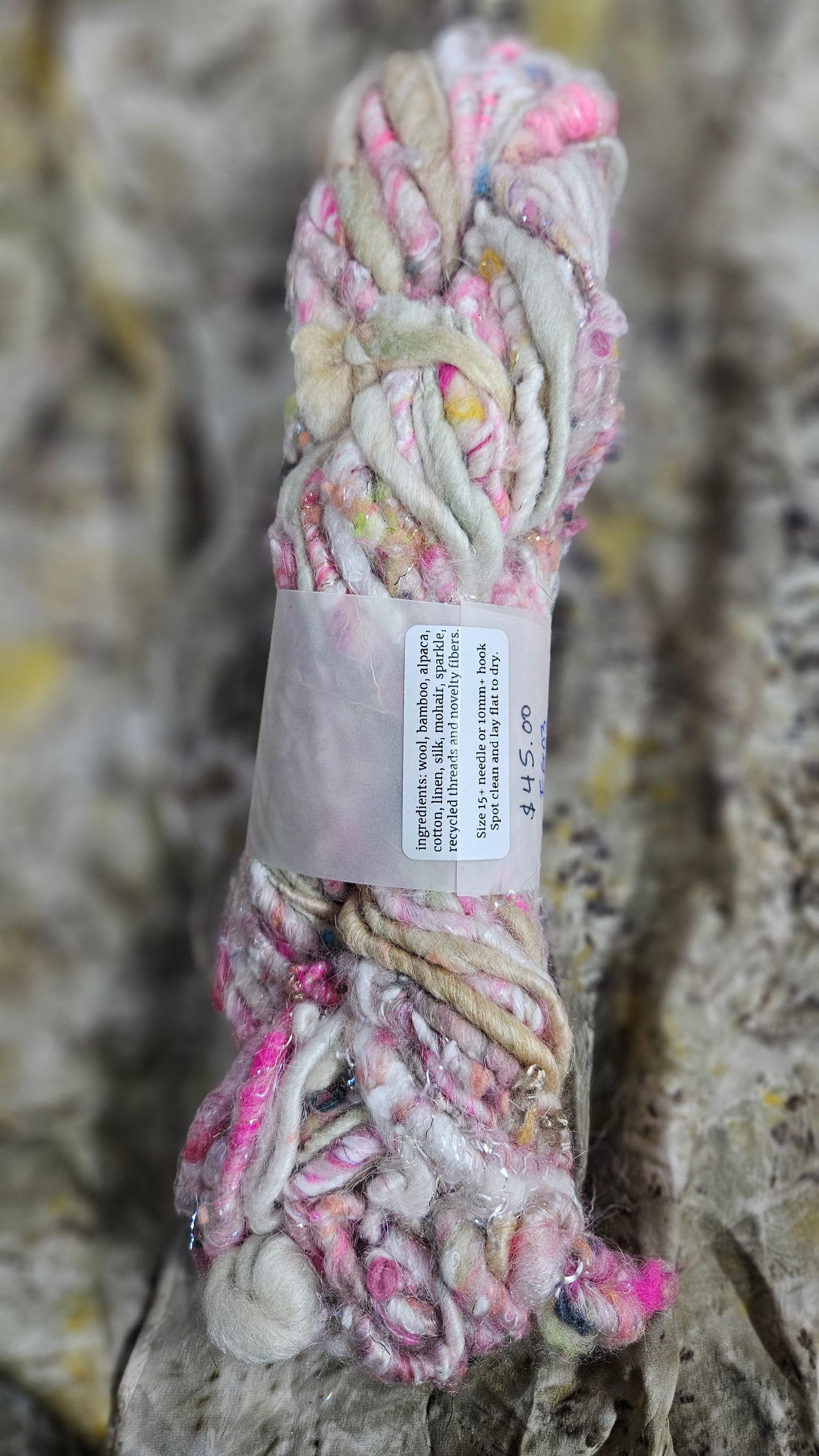 Handspun Bulky Art Yarn - Fairy Godmother 03