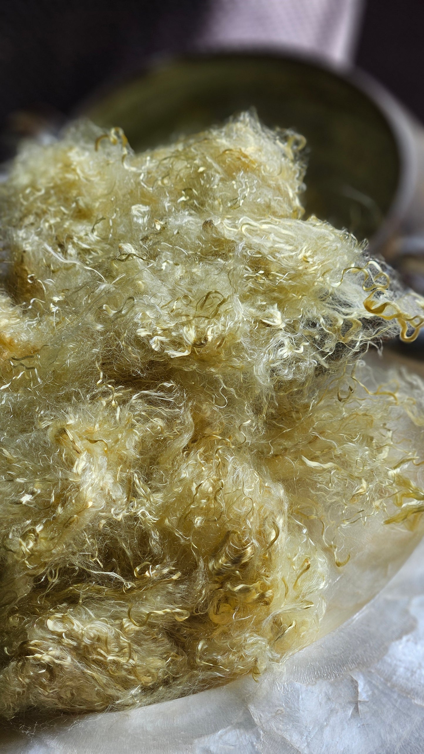 MIMETITE - hand-dyed eucalyptus crimp faux-silk for art yarn embellishing, fiber blending, felting, and papermaking - 2 oz | 57 g