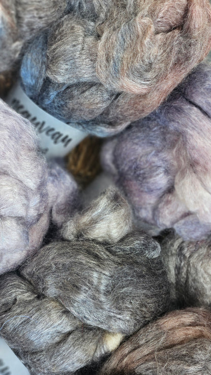 Titanium Pearl - bamboo wool roving for felting and blending - 2 ounces | 57 grams