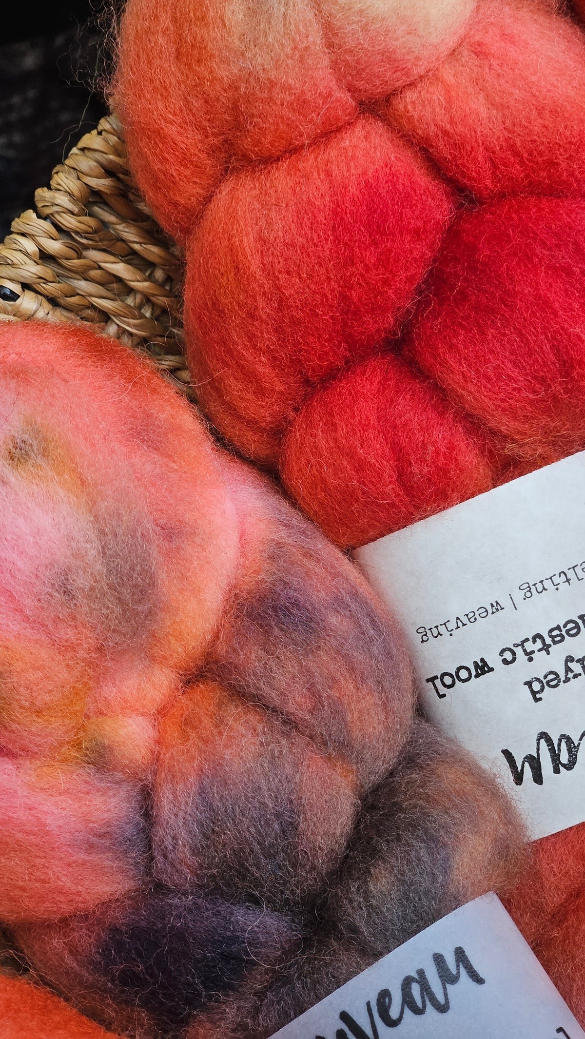 Robin - hand dyed domestic wool roving for felting and blending - 2 ounces | 57 grams
