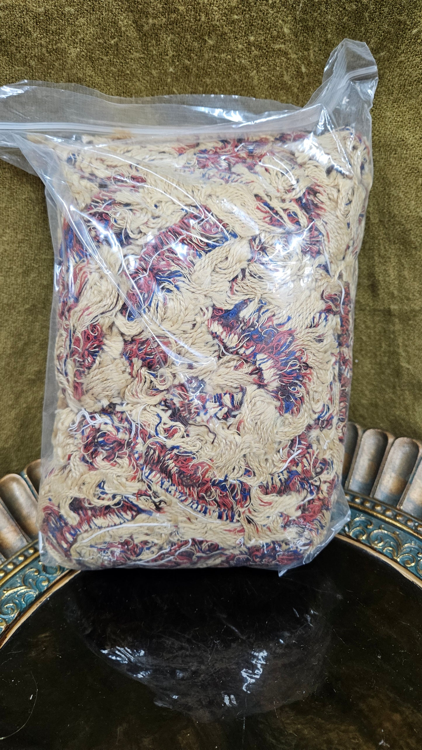 GOLDEN HOUR - shaggy fringe ribbon for tapestry weaving and fiber art - GOLD018 (.8 lb)