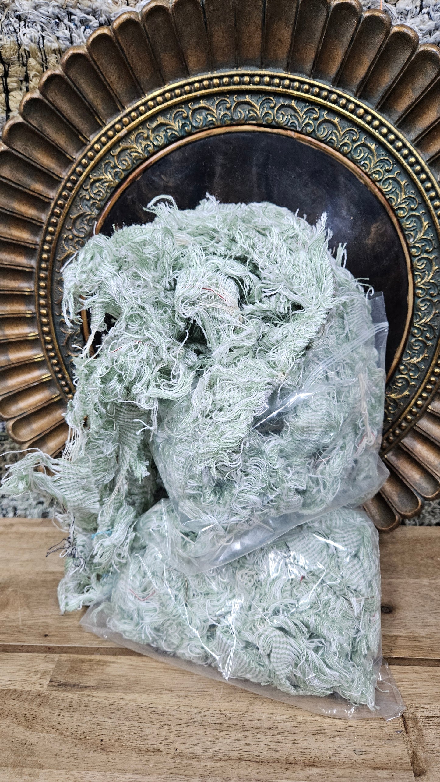 QUARTZ BEACH - shaggy fringe ribbon for tapestry weaving and fiber art - QUARTZ09 (.6 lb)