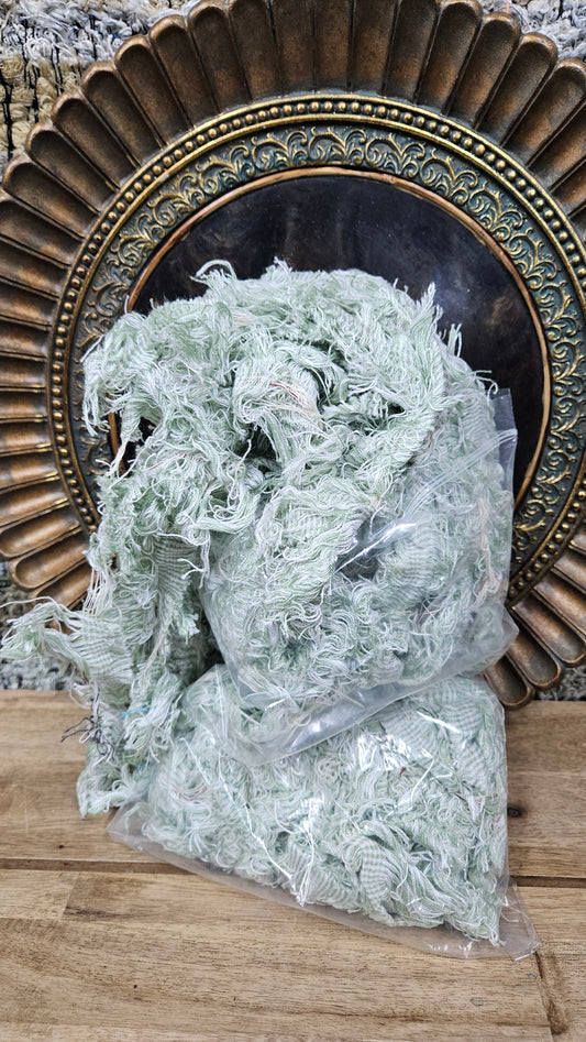 QUARTZ BEACH - shaggy fringe ribbon for tapestry weaving and fiber art - QUARTZ09 (.6 lb)