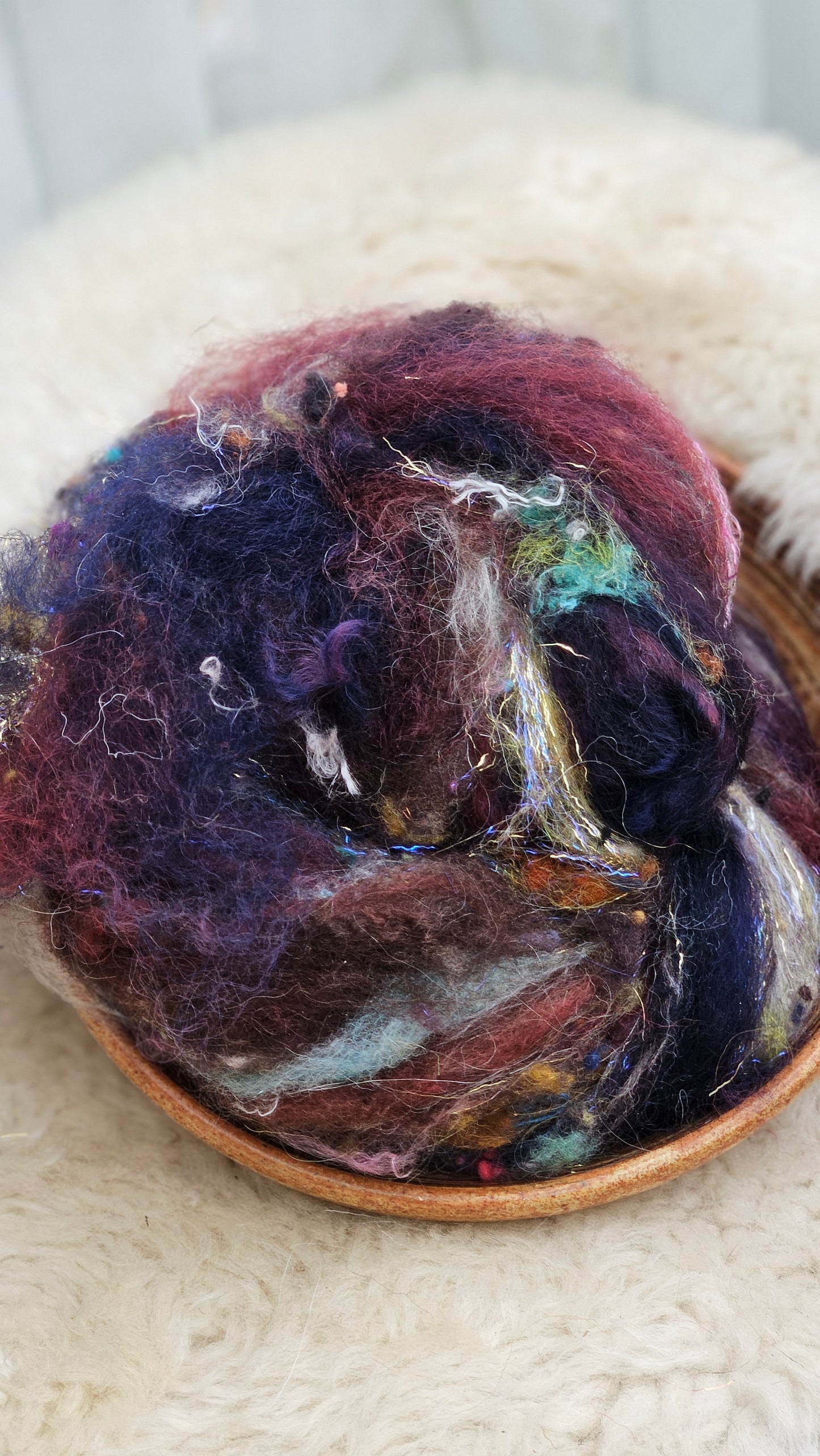 Luxe Layered Textured Art Batt - 039 - 2 ounces | 57 grams