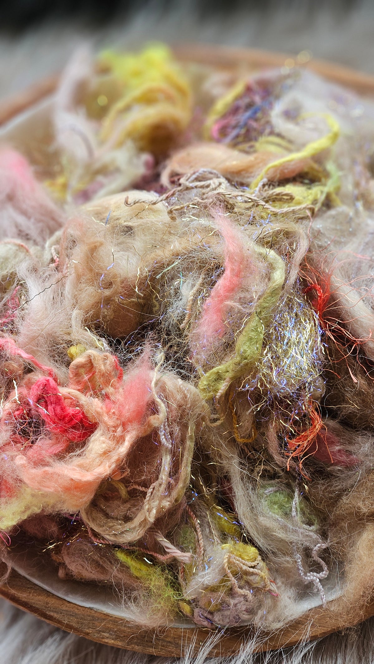 Faint Heart - hand-dyed wool alpaca bamboo texture blend - 4 ounces | 114 grams