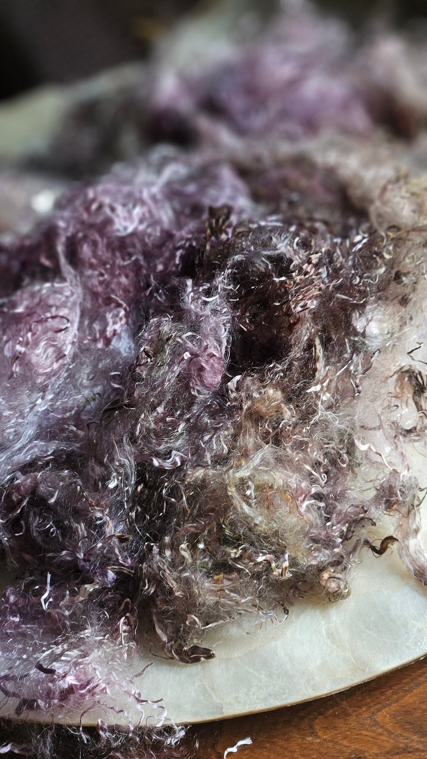 CORDIERITE - hand-dyed eucalyptus crimp faux-silk for art yarn embellishing, fiber blending, felting, and papermaking - 2 oz | 57 g