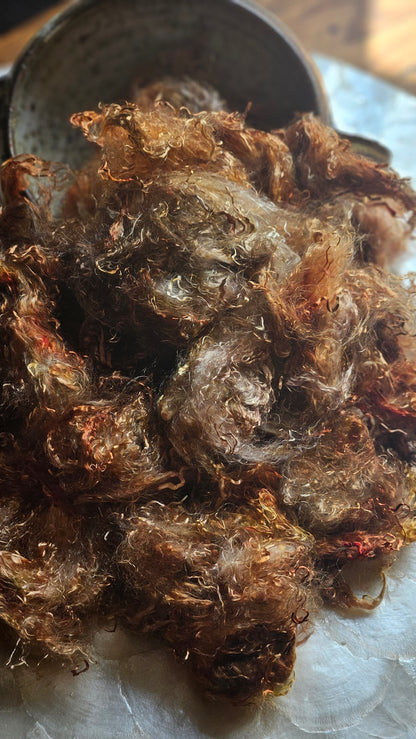 CARNOTITE - eucalyptus crimp fiber for spinning, blending & felting - 2 oz | 57 g