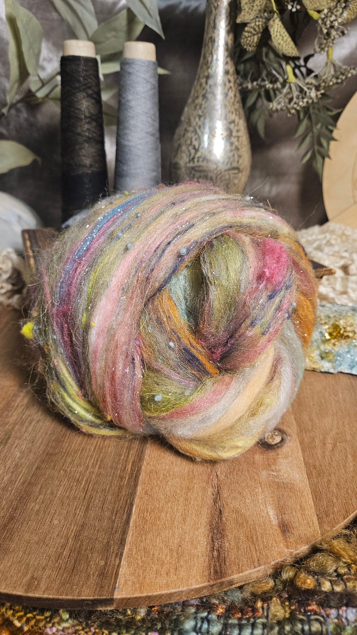 Shaniko Wool Silk Flax Neauveau Art Batt 3009 - 2 oz | 57 g