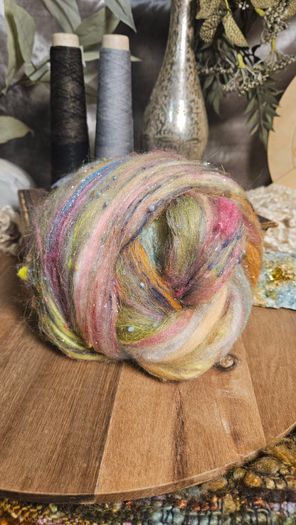 Shaniko Wool Silk Flax Neauveau Art Batt 3009 - 2 oz | 57 g