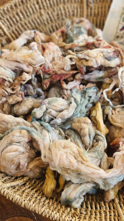 NEFERTARI - organic cotton noil for blending & spinning - 1 ounce | 28 grams