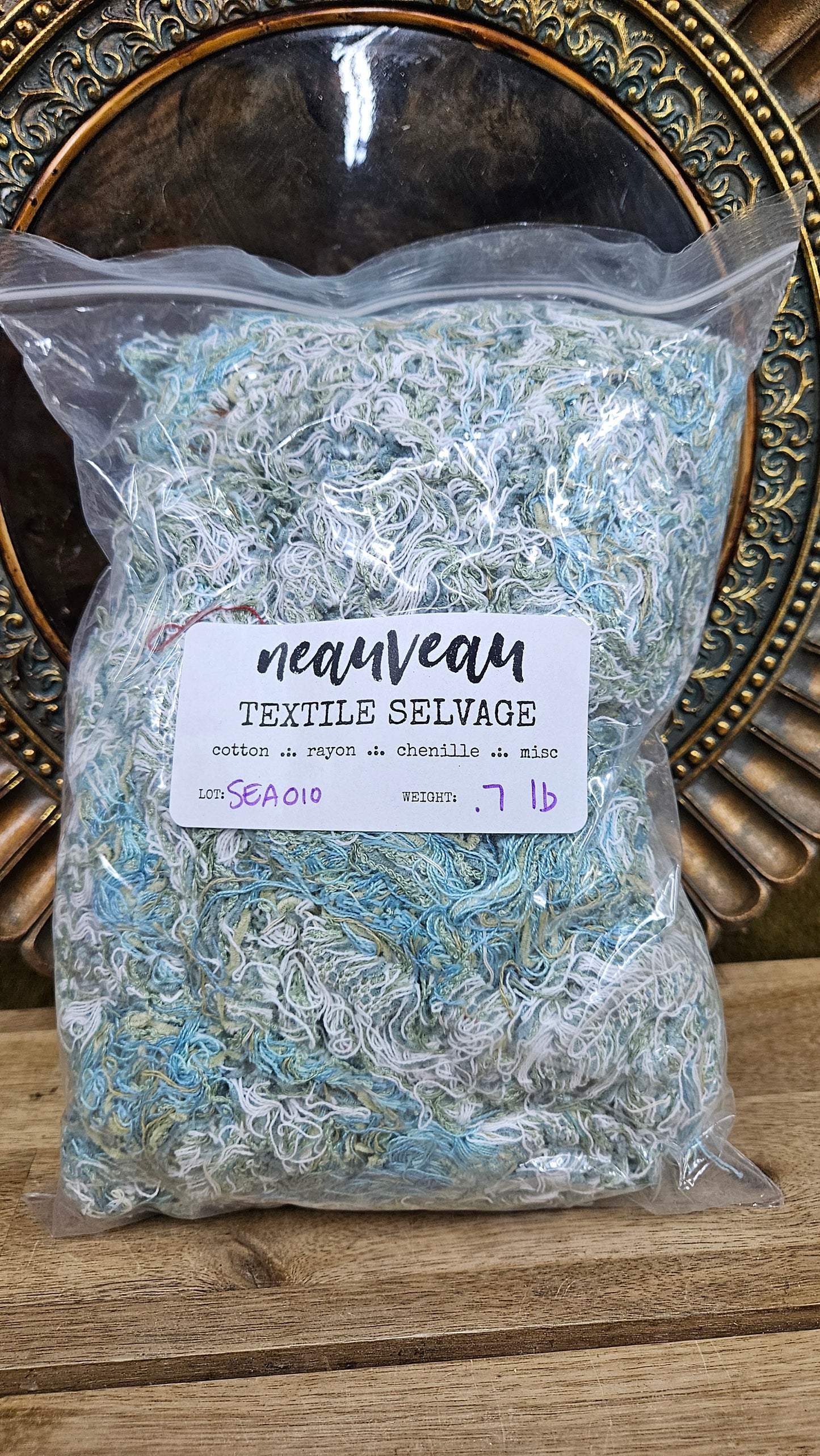 SEASHORE - shaggy fringe ribbon for tapestry weaving and fiber art - SEA010 (.7 lb)