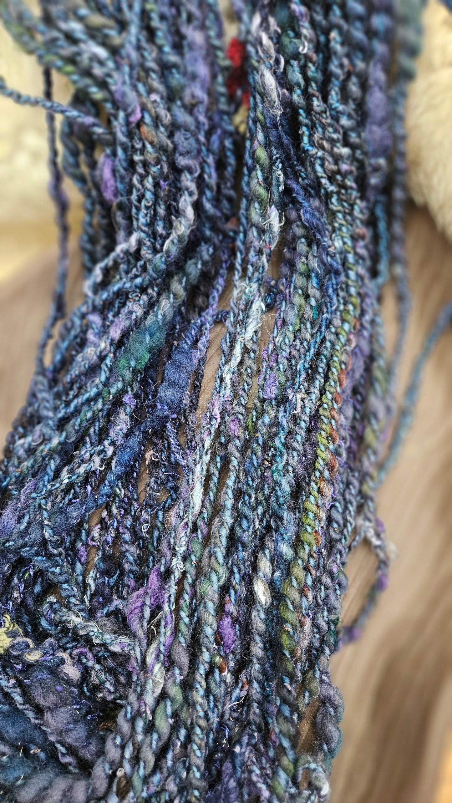 TWILIGHT COVE - Bulky Handspun Art Yarn XL Skein - 62 yards | 5 ounces | 146 grams