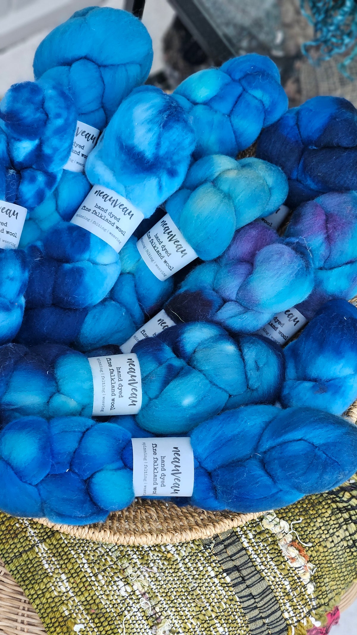 Crater - hand dyed fine wool roving for felting and blending - 2 ounces | 57 grams
