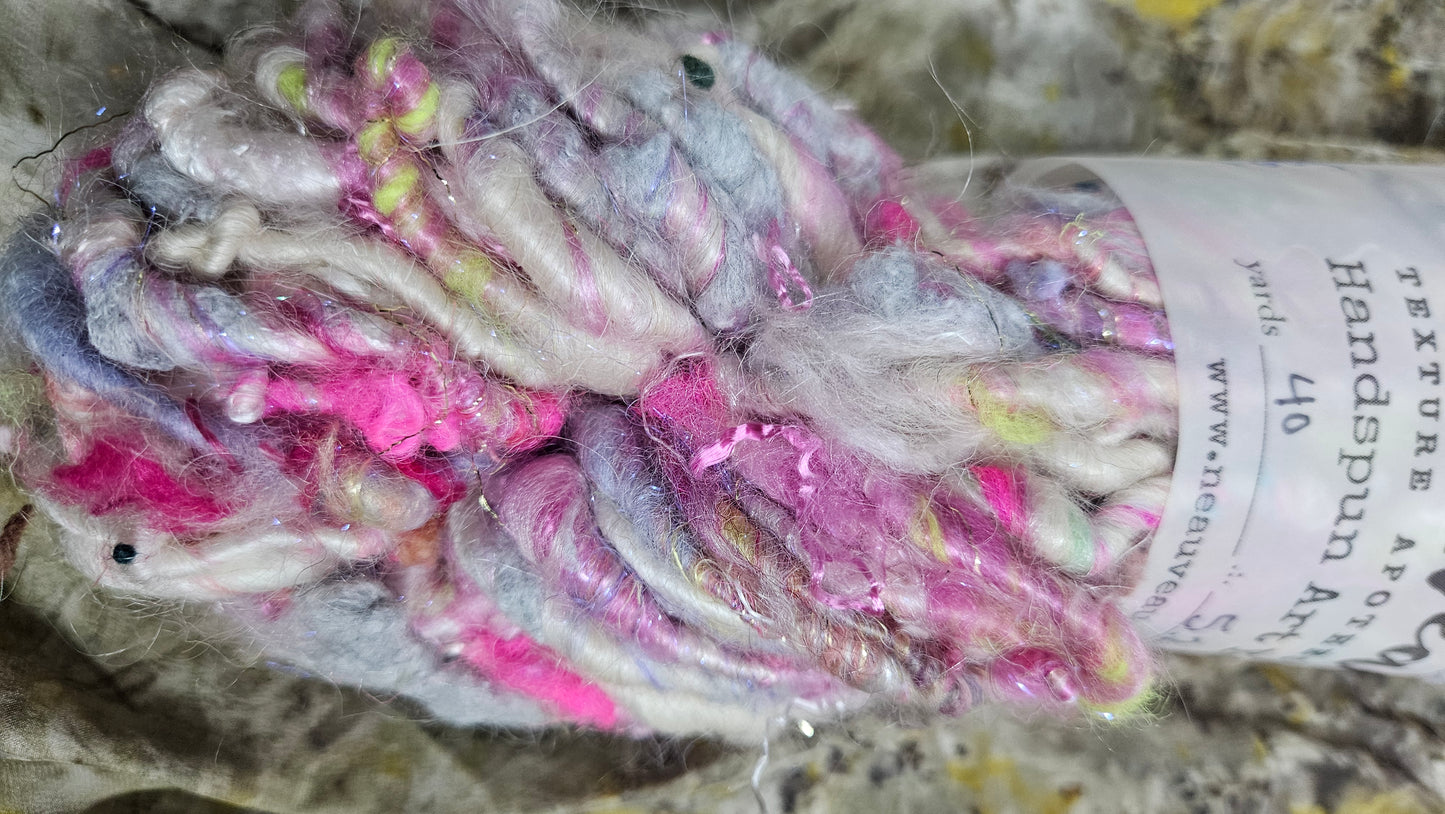 Handspun Bulky Art Yarn - Fairy Godmother 04