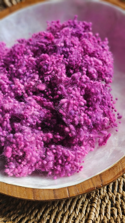 Carnac - hand-dyed fine wool nepps for fiber blending and felting - 1 oz | 28 g