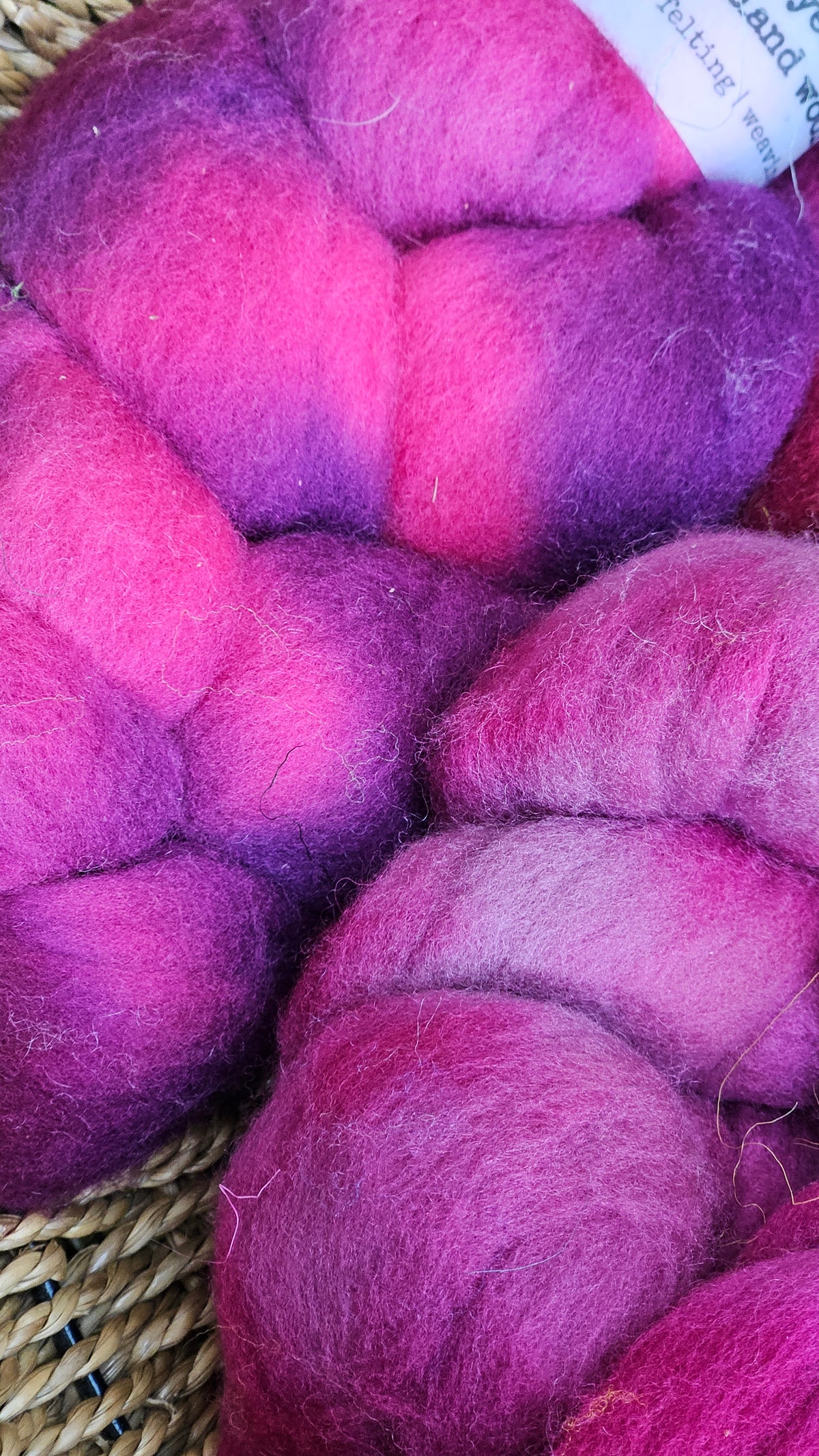 Lassen - hand dyed fine wool roving for felting and blending - 2 ounces | 57 grams