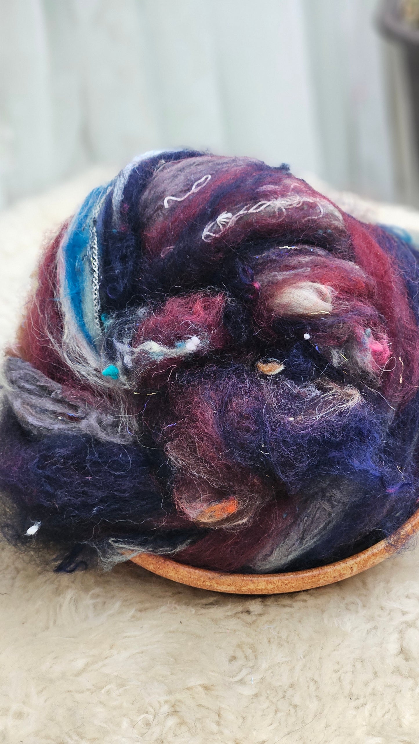 Luxe Layered Textured XL Art Batt - 208 - 4.7 ounces | 133 grams