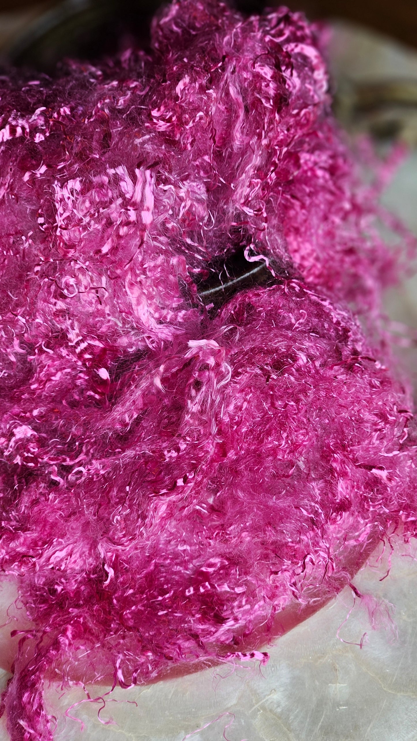 CHAMBERSITE - hand-dyed eucalyptus crimp faux-silk for art yarn embellishing, fiber blending, felting, and papermaking - 2 oz | 57 g