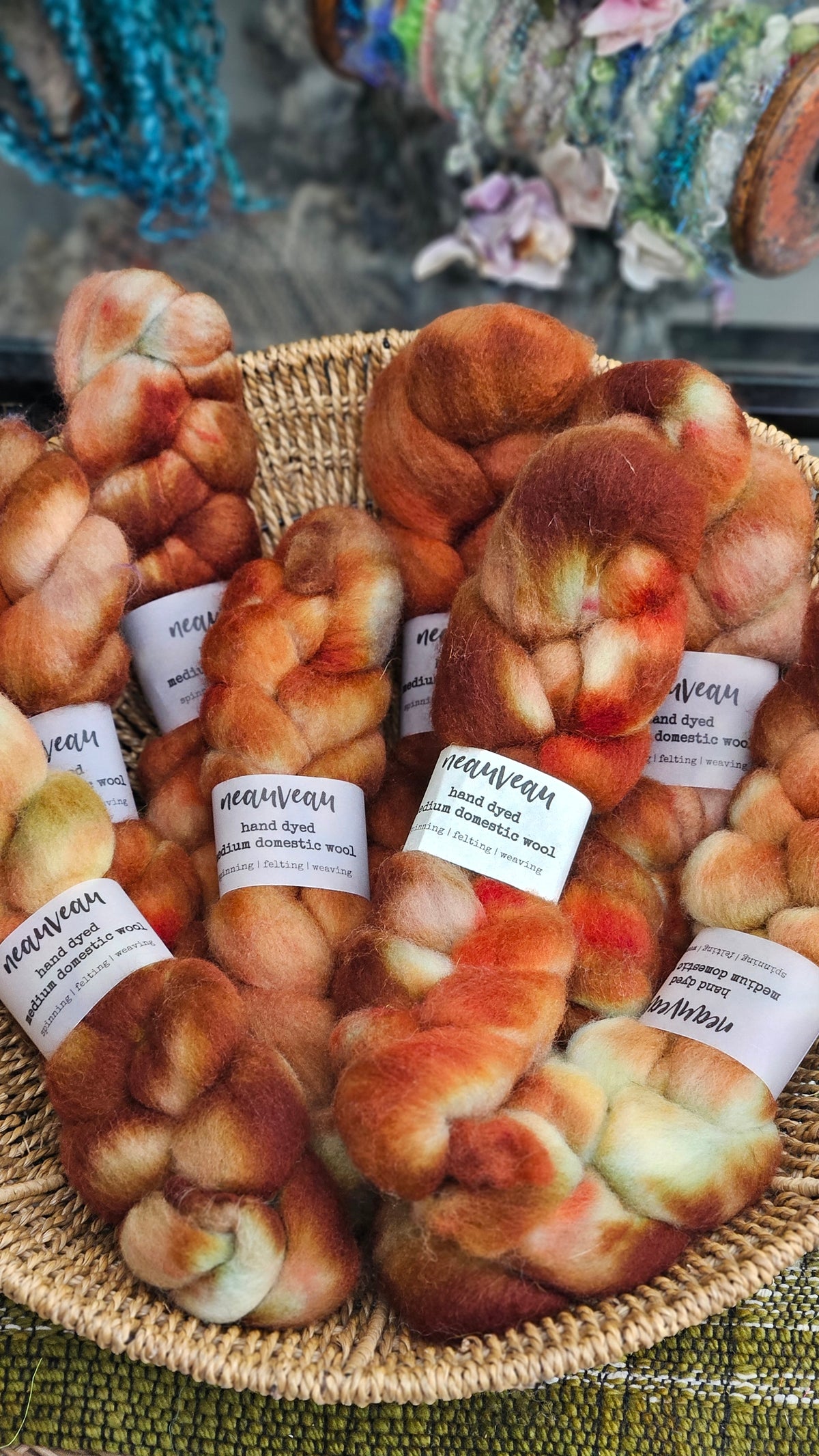 Cardinal - hand dyed domestic wool roving for felting and blending - 2 ounces | 57 grams