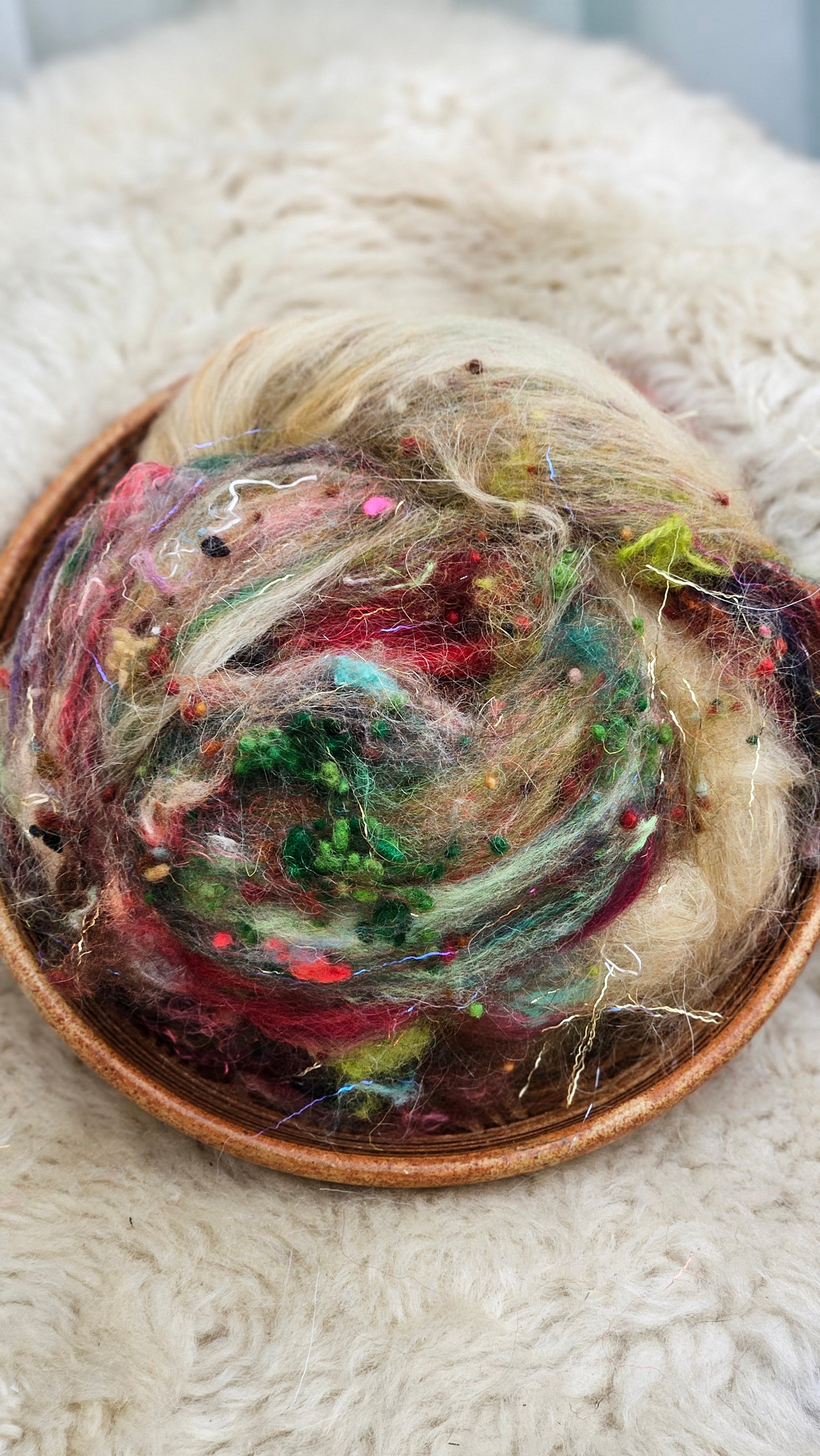 Luxe Layered Textured Art Batt - 038 - 2 ounces | 57 grams