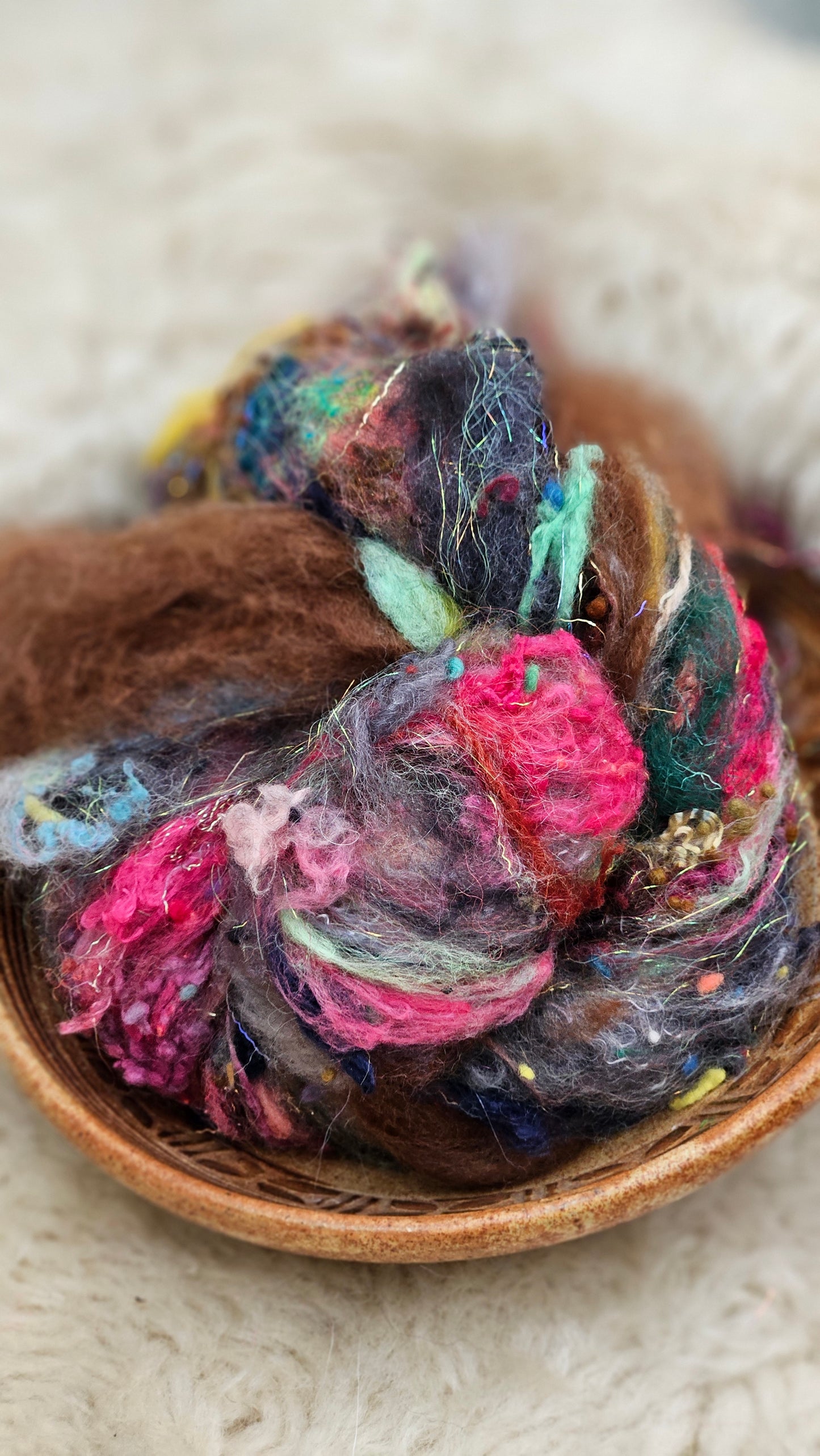 Luxe Layered Textured Art Batt - 031 - 2 ounces | 57 grams