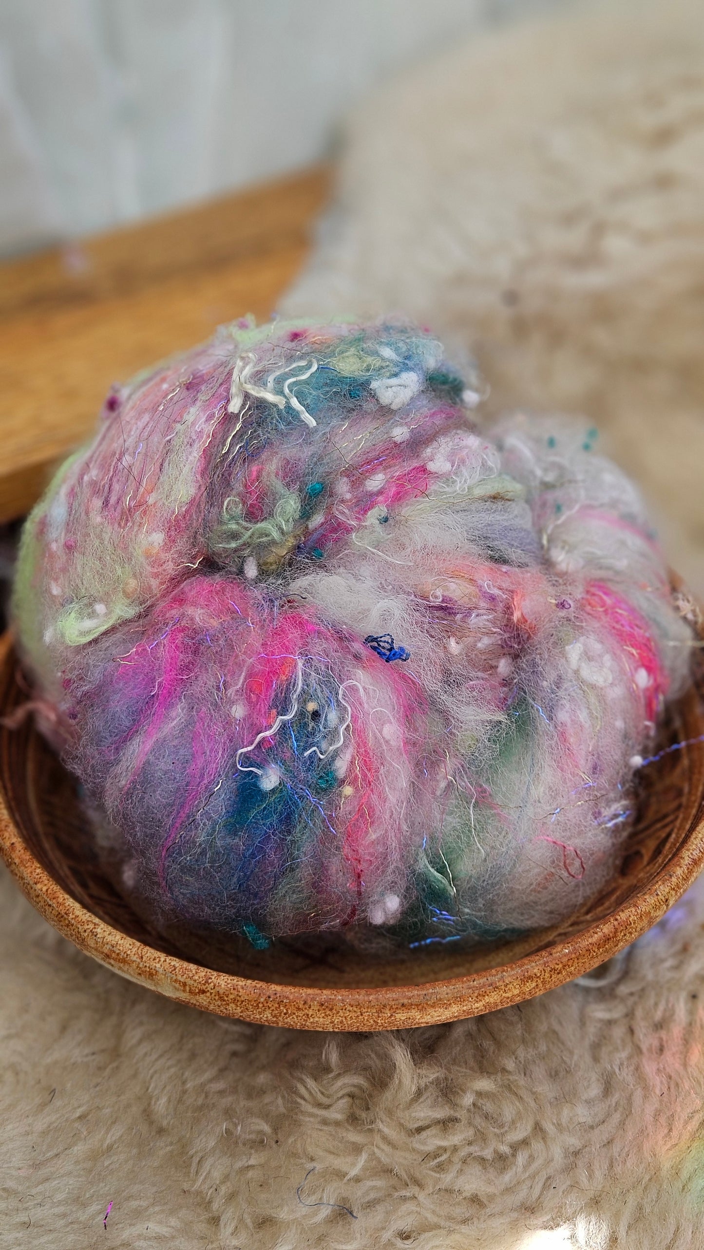 Luxe Layered Textured Art Batt - 043 - 2 ounces | 57 grams