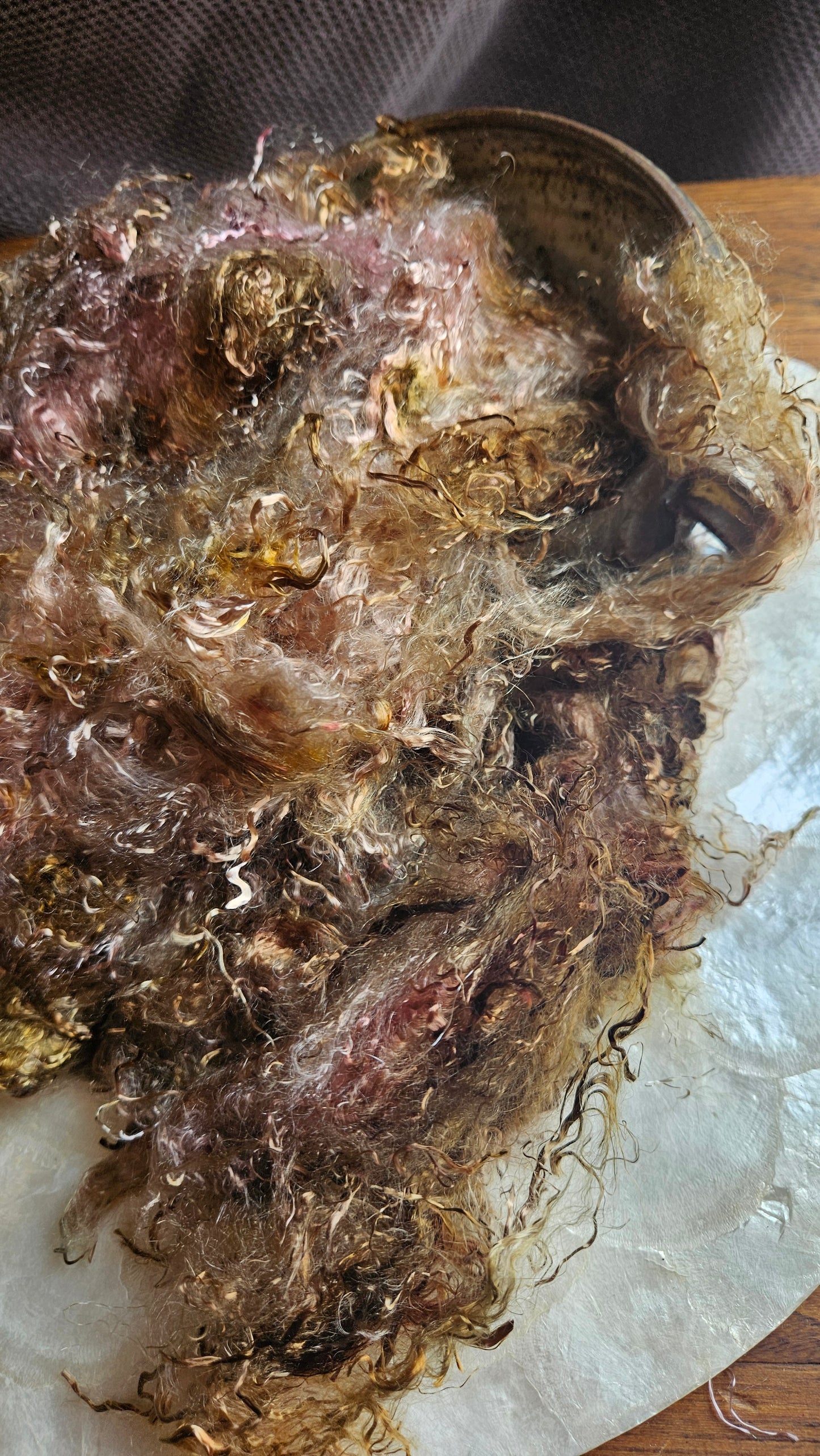 LEGRANDITE - hand-dyed eucalyptus crimp faux-silk for art yarn embellishing, fiber blending, felting, and papermaking - 2 oz | 57 g