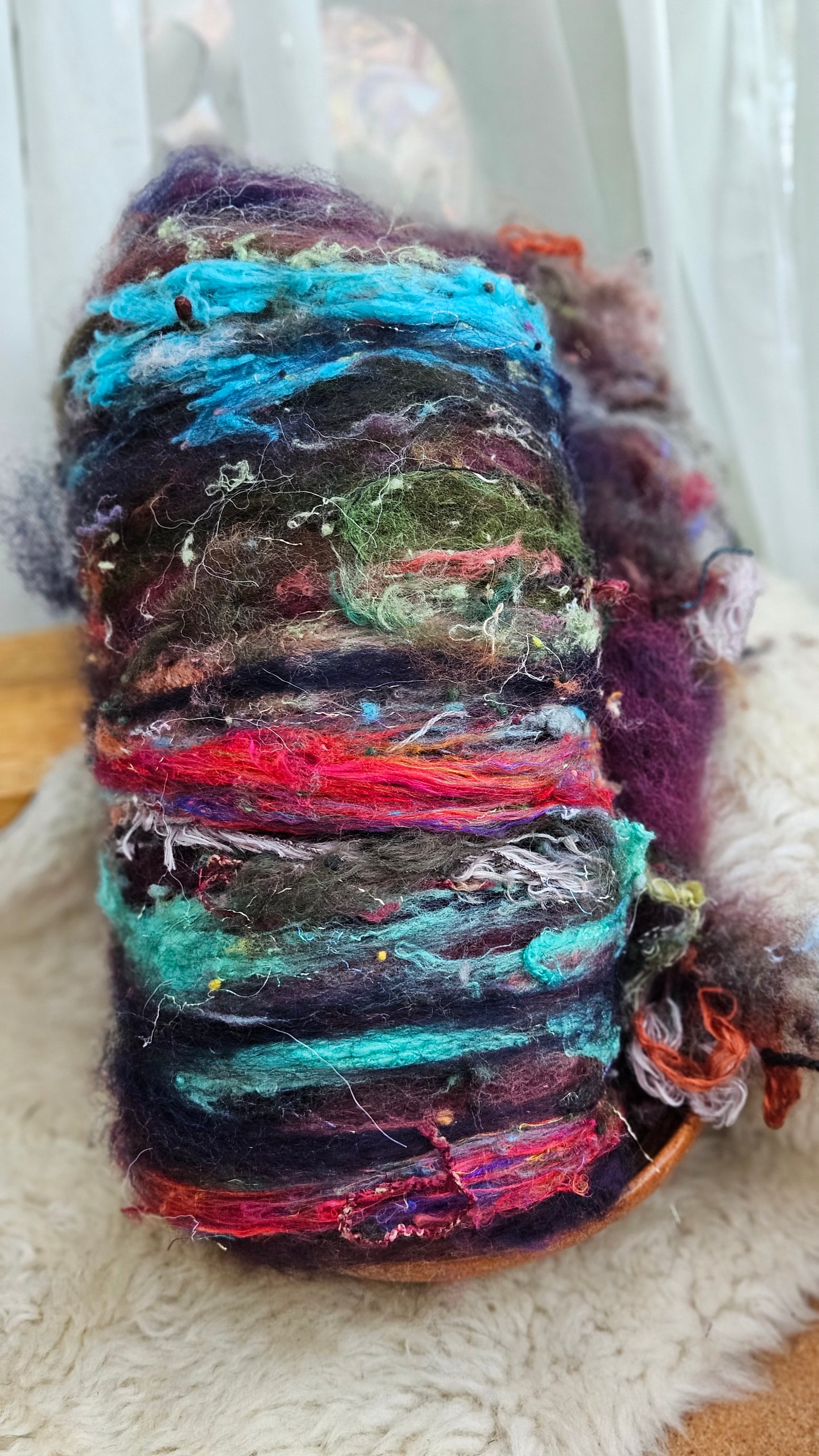 Luxe Layered Textured XL Art Batt - 247 - 5.5 ounces | 156 grams