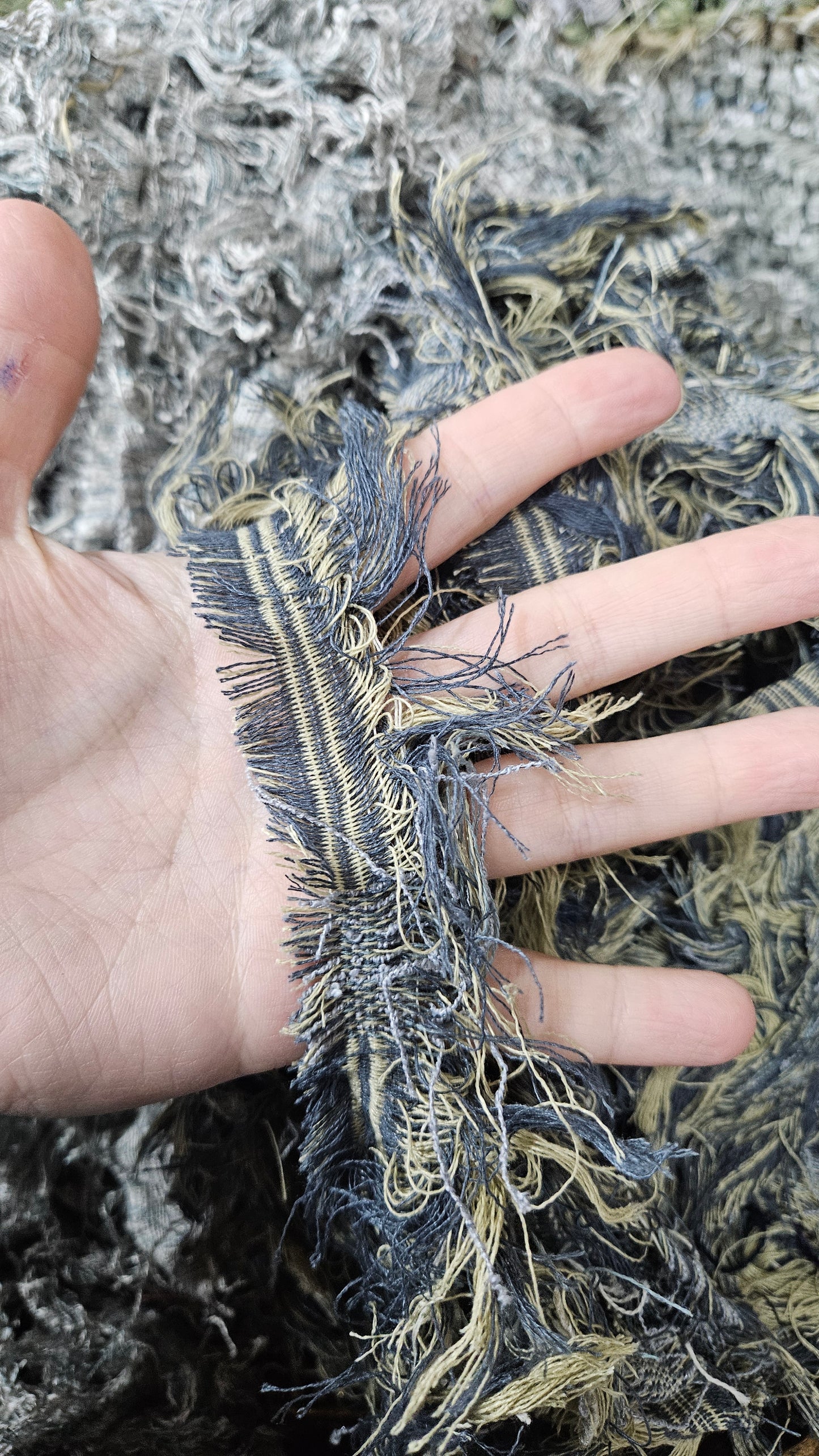 BULK 14 - shaggy fringe ribbon for tapestry weaving and fiber art - 4.8 POUNDS