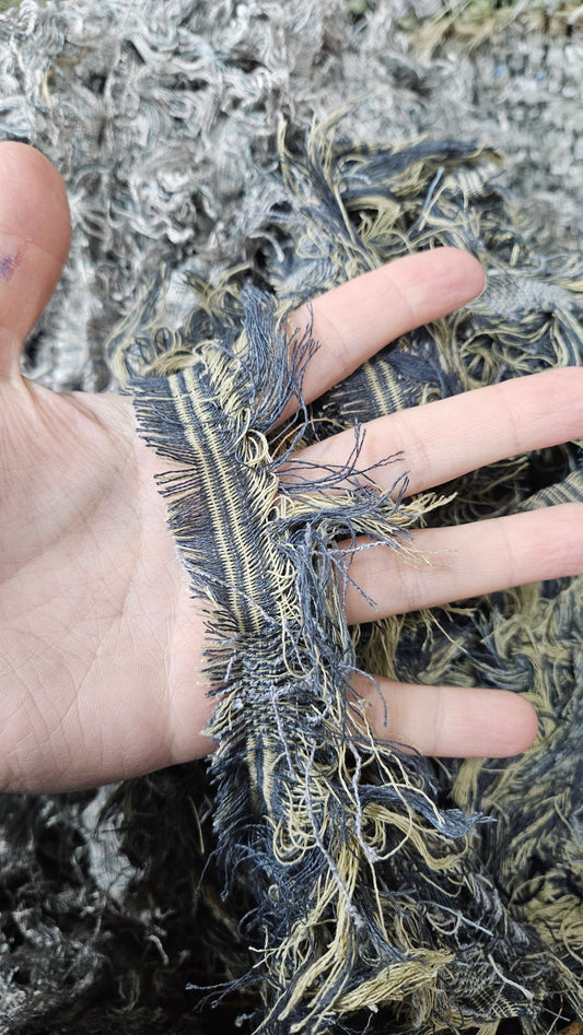 BULK 14 - shaggy fringe ribbon for tapestry weaving and fiber art - 4.8 POUNDS