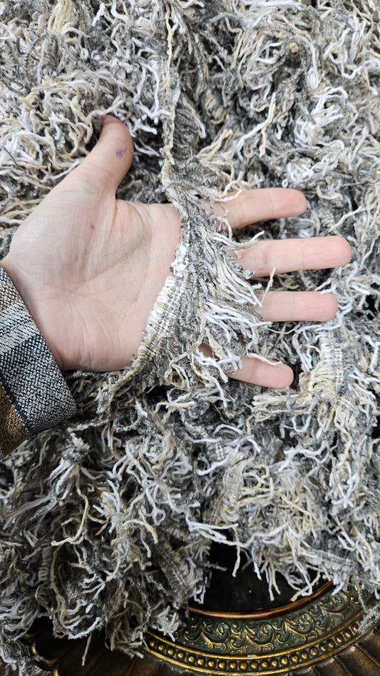 BULK 17 - shaggy fringe ribbon for tapestry weaving and fiber art - 3.2 POUNDS