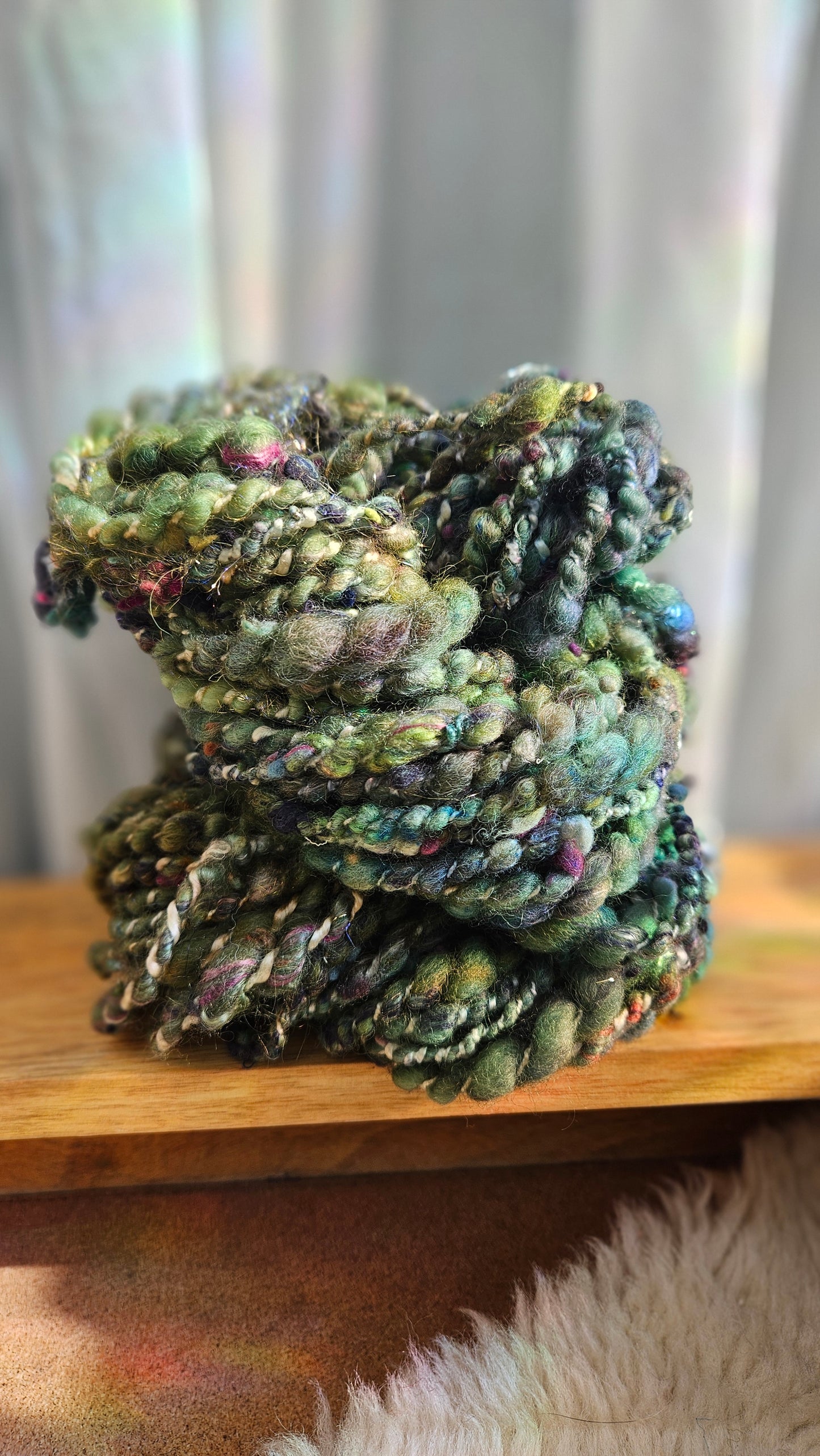 RIVER HYMN - Bulky Handspun Art Yarn XL Skein - 40 yards | 4 ounces | 113 grams