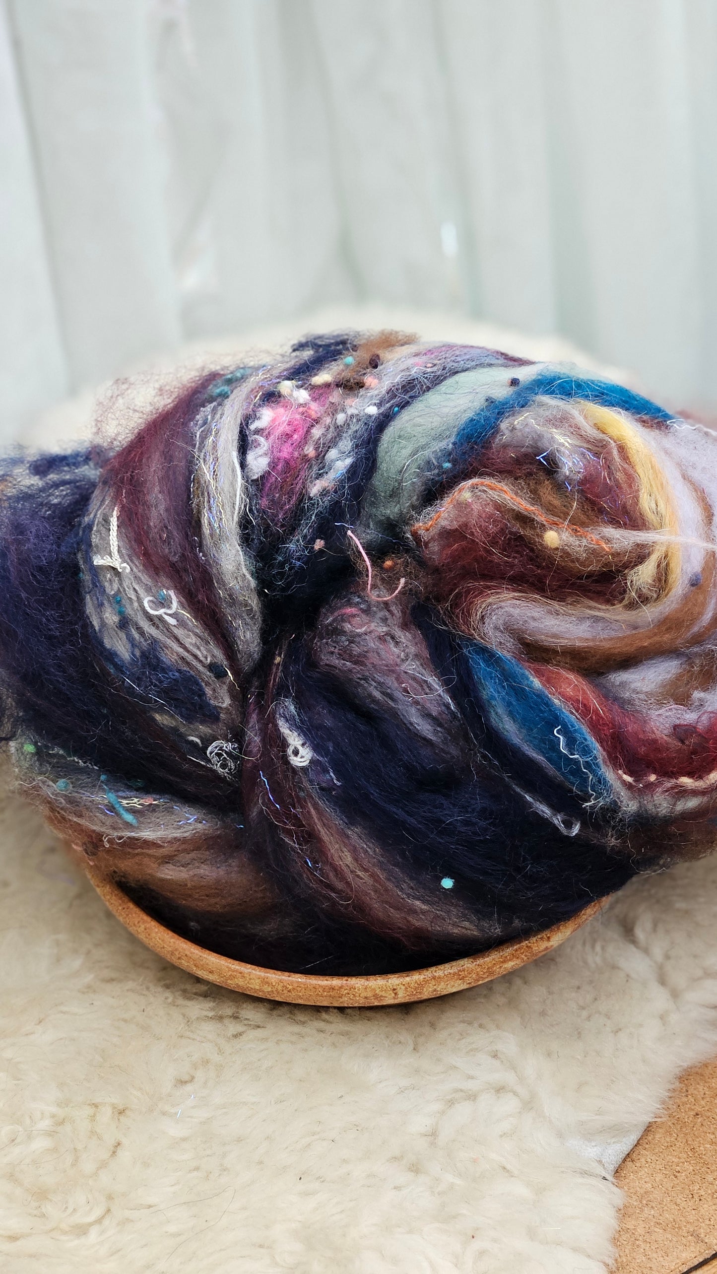 Luxe Layered Textured XL Art Batt - 208 - 4.7 ounces | 133 grams