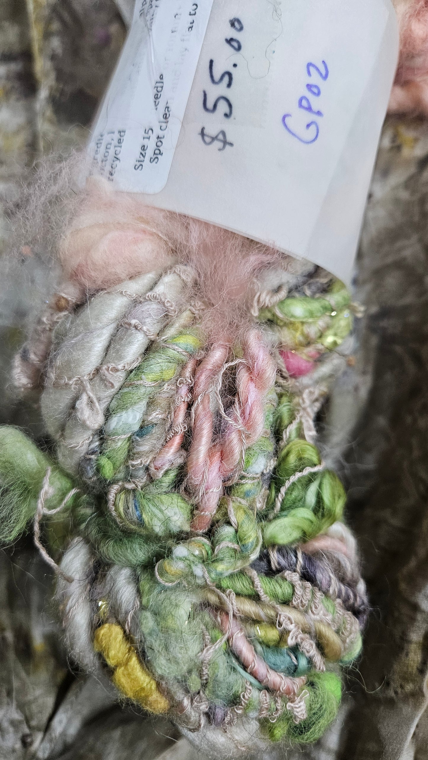 Handspun Bulky Art Yarn - Garden Party 02