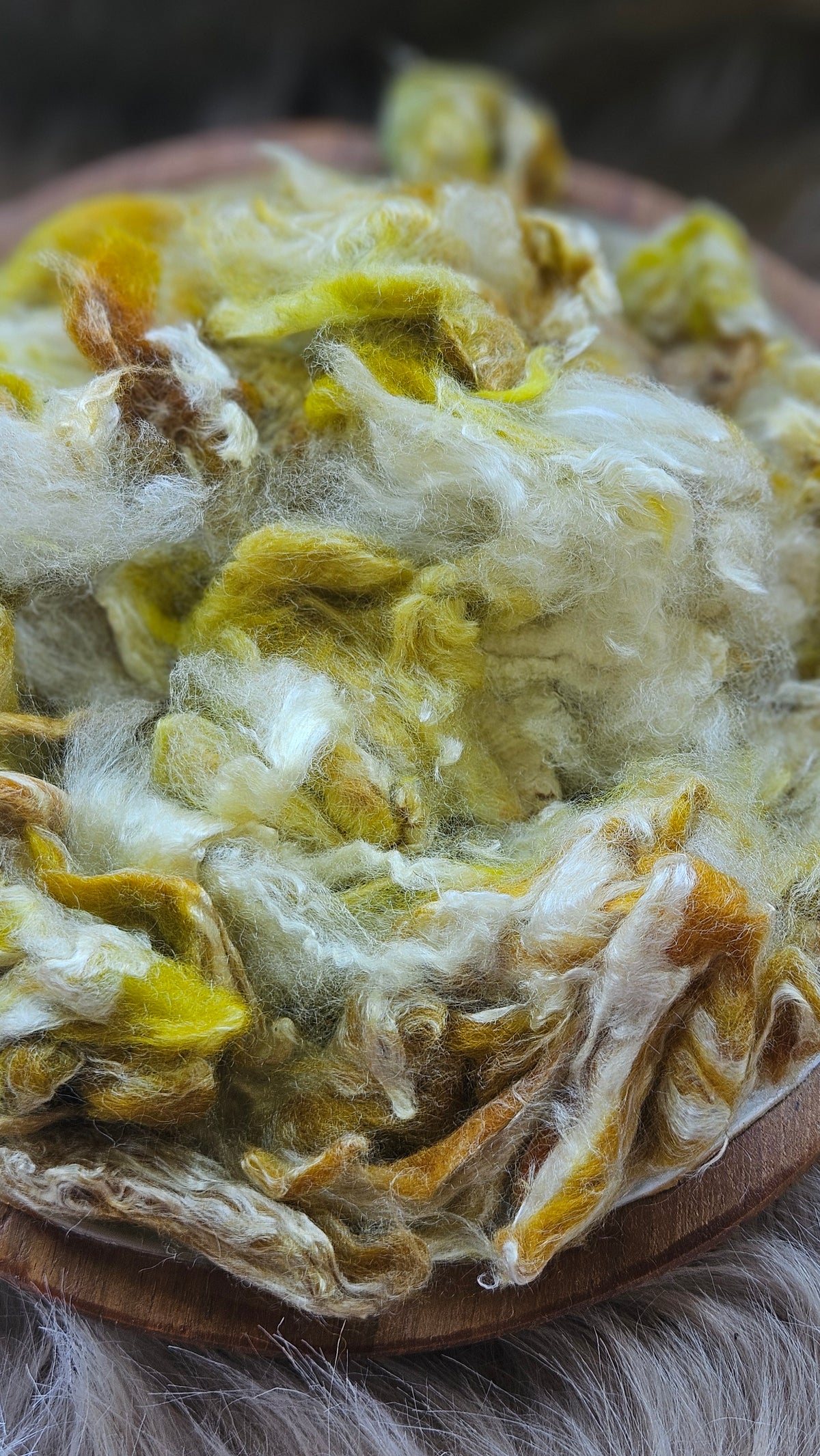 Baklava - hand-dyed fine wool and silky bamboo mill ends - 5 oz |  142 g