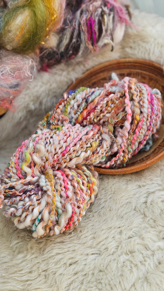 CLOTHO - Bulky Handspun Art Yarn XL Skein - 36 yards | 5.7 ounces | 162 grams