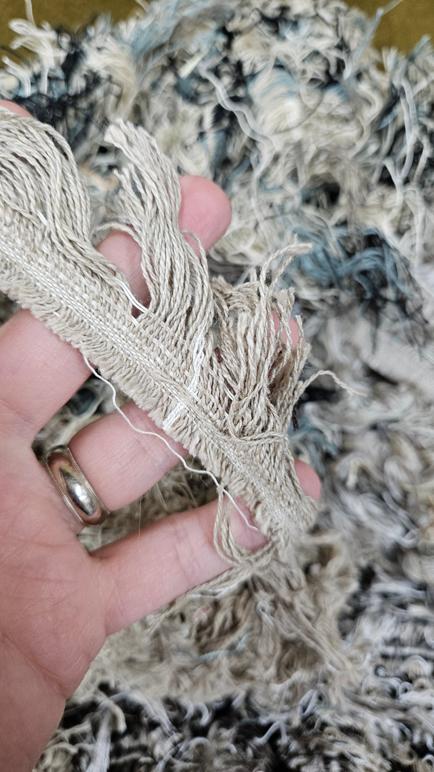 LANDSCAPE - shaggy fringe ribbon for tapestry weaving and fiber art - 4.7 POUNDS