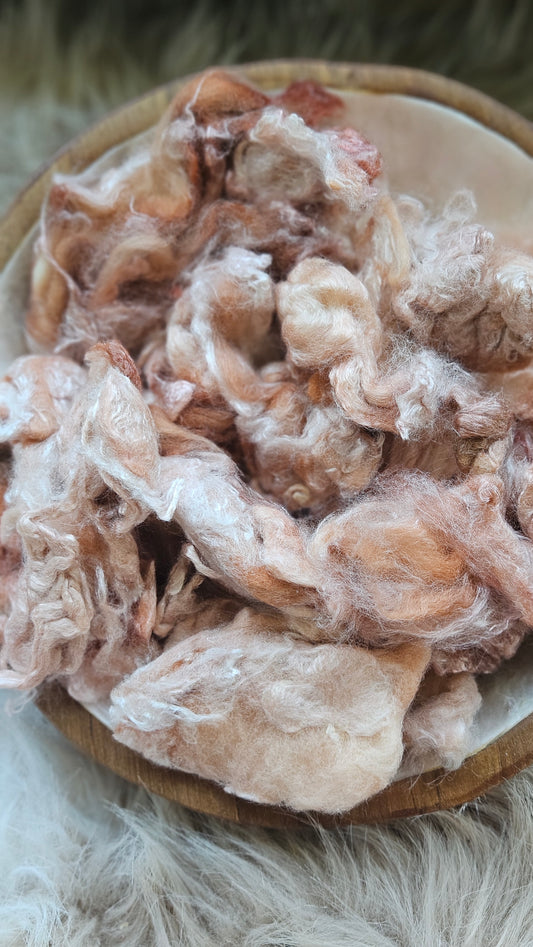 Moscato - hand-dyed fine wool and silky bamboo mill ends - 5 oz |  142 g