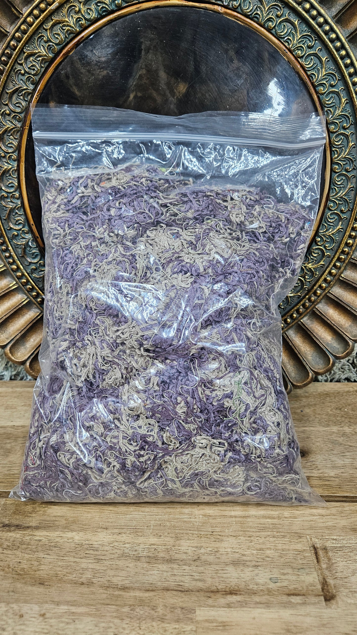 QUARTZ BEACH - shaggy fringe ribbon for tapestry weaving and fiber art - QUARTZ03 (.8 llb)