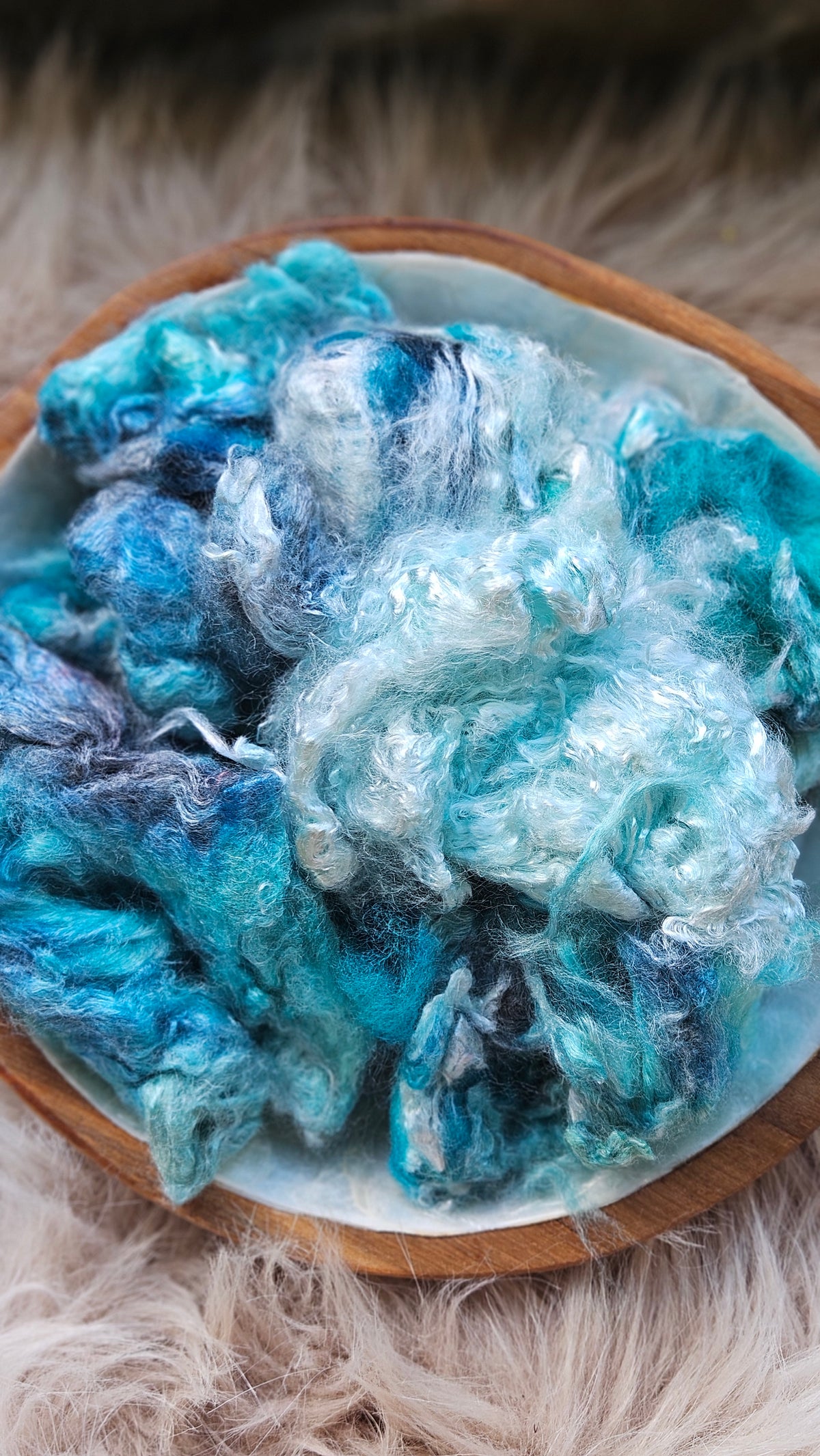 Summer Punch - hand-dyed fine wool and silky bamboo mill ends - 5 oz |  142 g