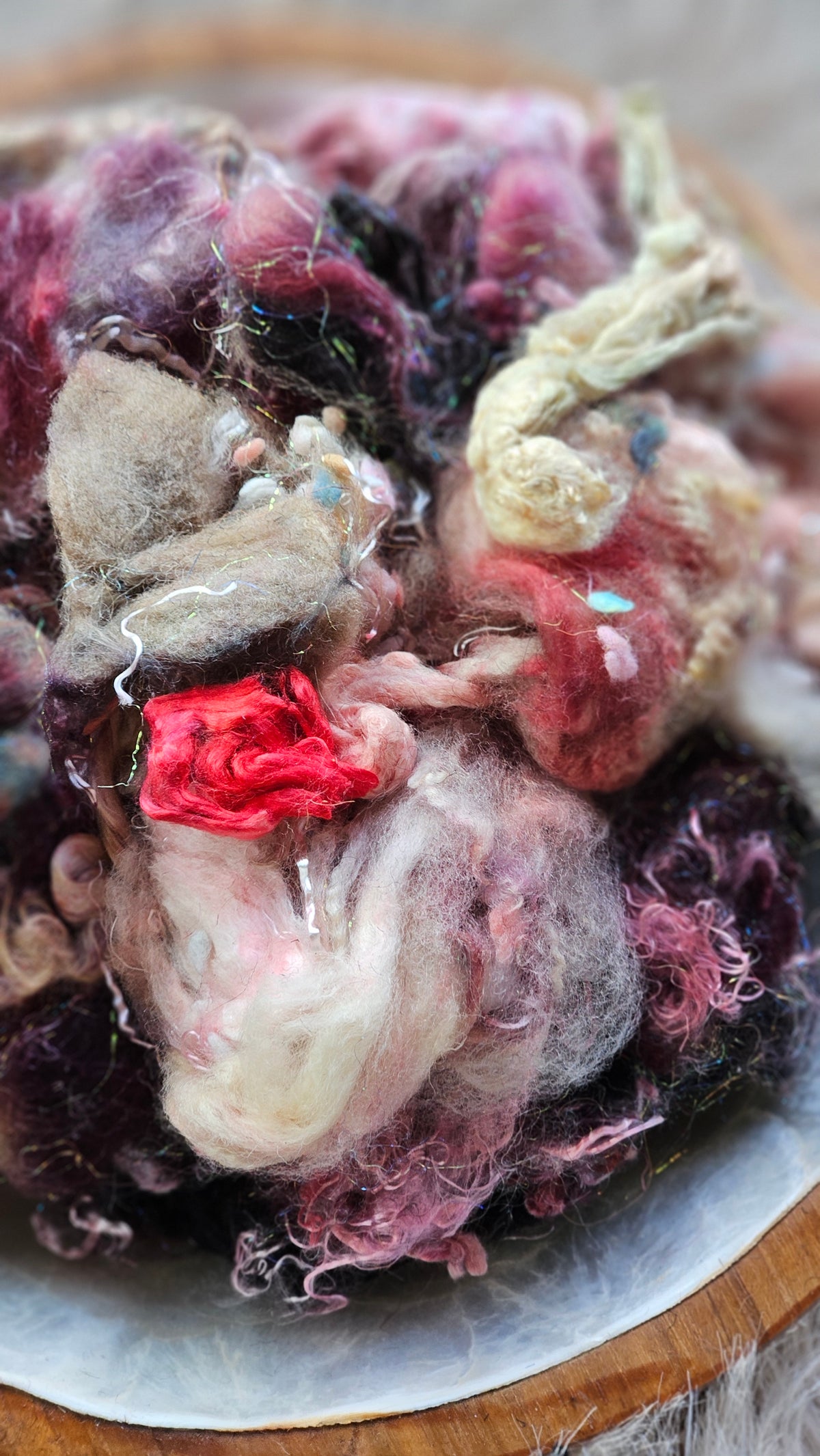 Barefoot Confession - hand-dyed wool alpaca bamboo texture blend - 4 ounces | 114 grams
