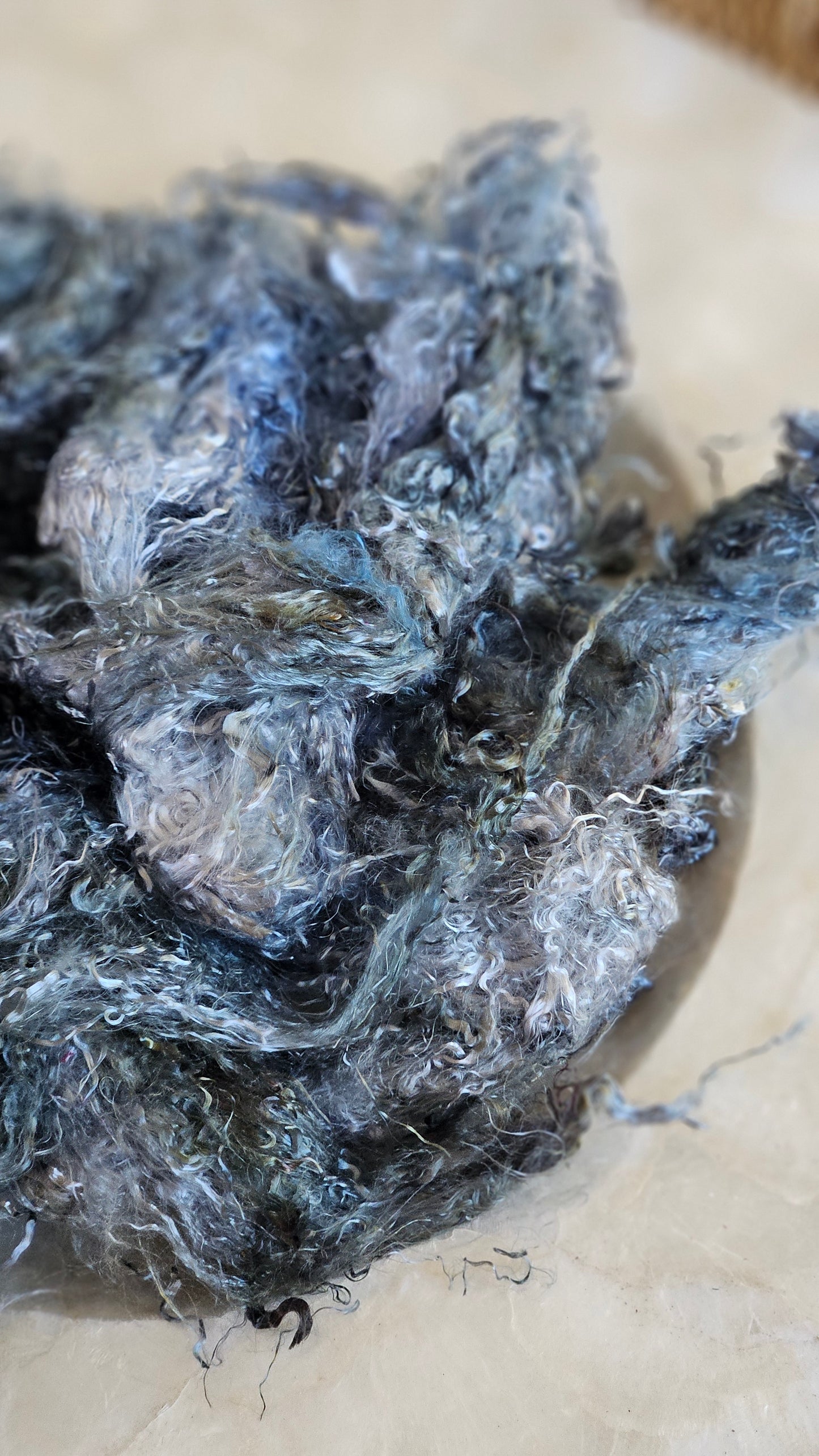 COQUINA - hand-dyed eucalyptus crimp faux-silk for art yarn embellishing, fiber blending, felting, and papermaking - 2 oz | 57 g