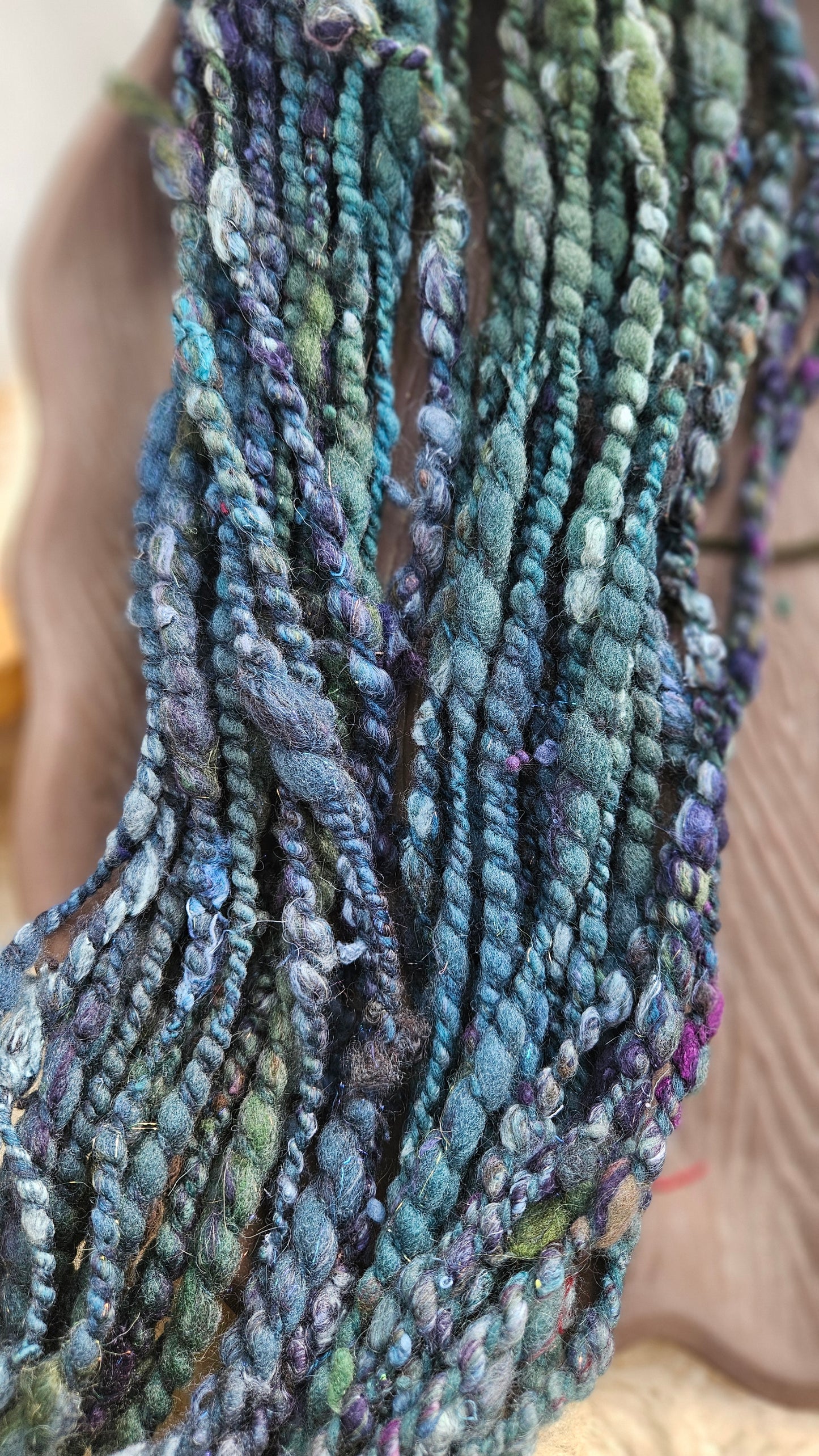 CLOUDSPINNER - Bulky Handspun Art Yarn XL Skein - 48 yards | 5 ounces | 142 grams