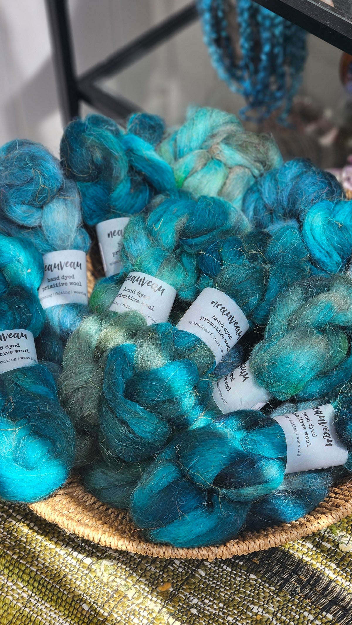Saltbox - primitive hand dyed wool roving for felting and blending - 2 ounces | 57 grams