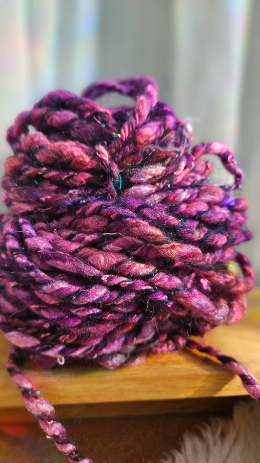 MARSH LANTERN - Bulky Handspun Art Yarn XL Skein - 40 yards | 5 ounces | 142 grams