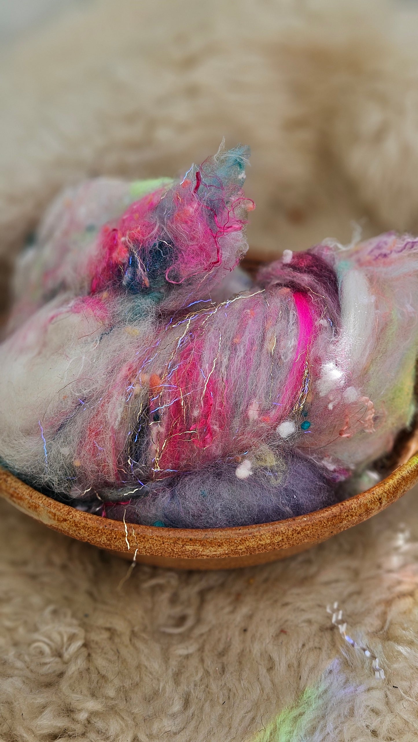 Luxe Layered Textured Art Batt - 043 - 2 ounces | 57 grams